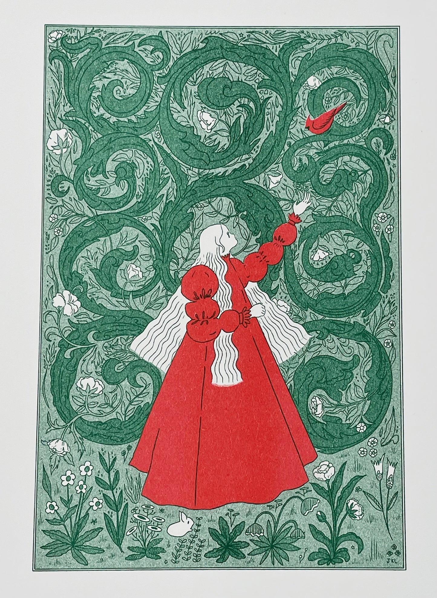 Cardinal Love (Green Ink)