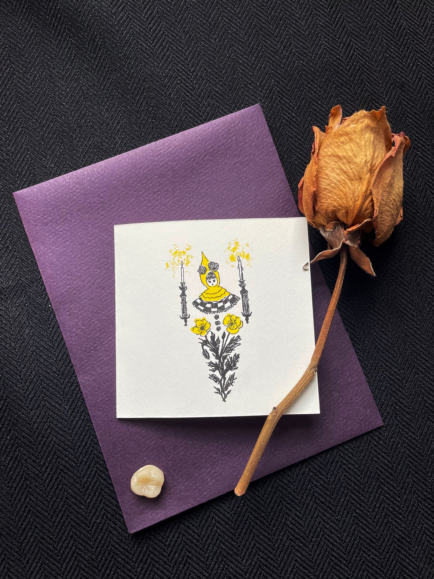 Tiny Yellow Candles Card