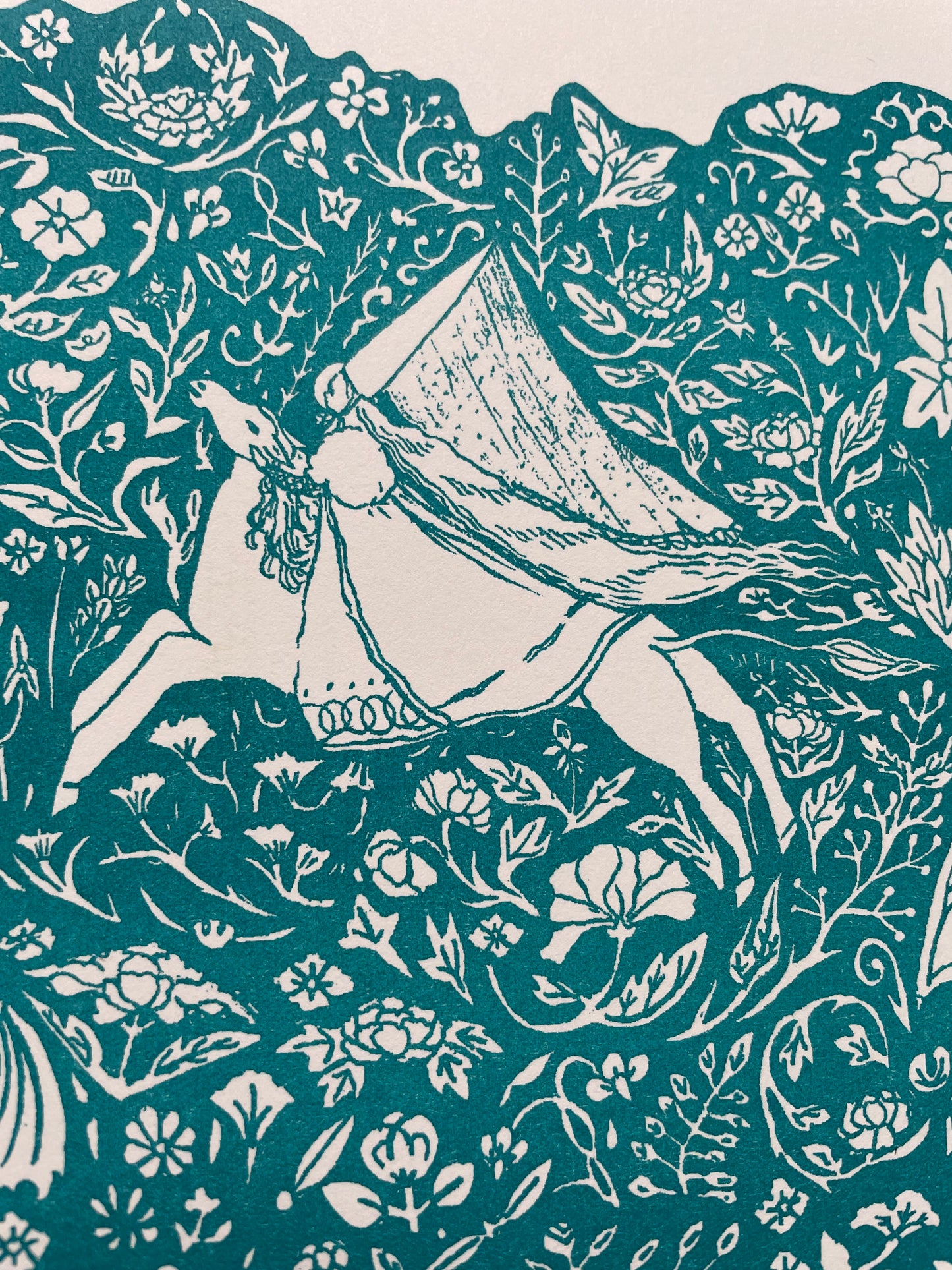 Unicorn Tapestry in Teal